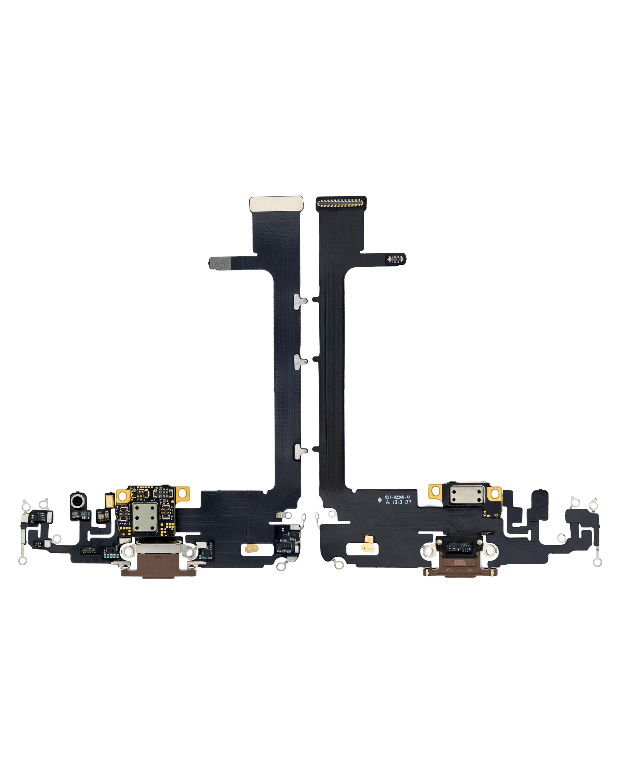 Ladebuchse Flexkabel mit Platine für iPhone 11 Pro Max (Aftermarket Plus) (Gold) – Bild 2