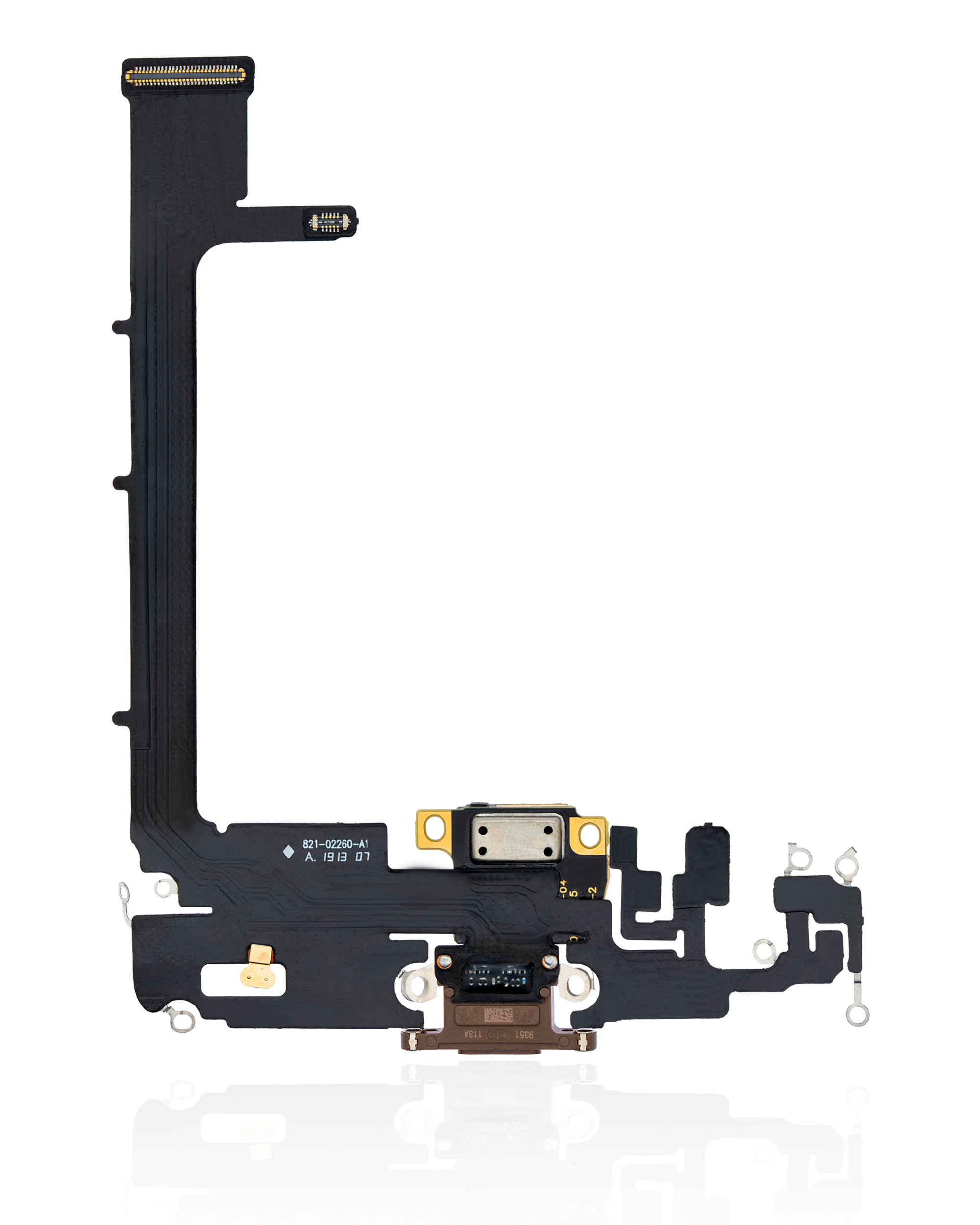 Ladebuchse Flexkabel mit Platine für iPhone 11 Pro Max (Aftermarket Plus) (Gold) – Bild 3