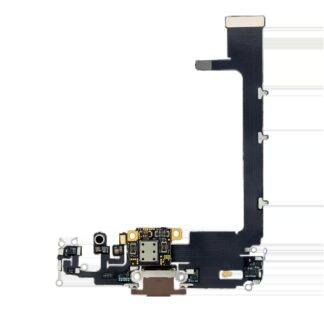 Ladebuchse Flexkabel mit Platine für iPhone 11 Pro Max (Aftermarket Plus) (Gold)