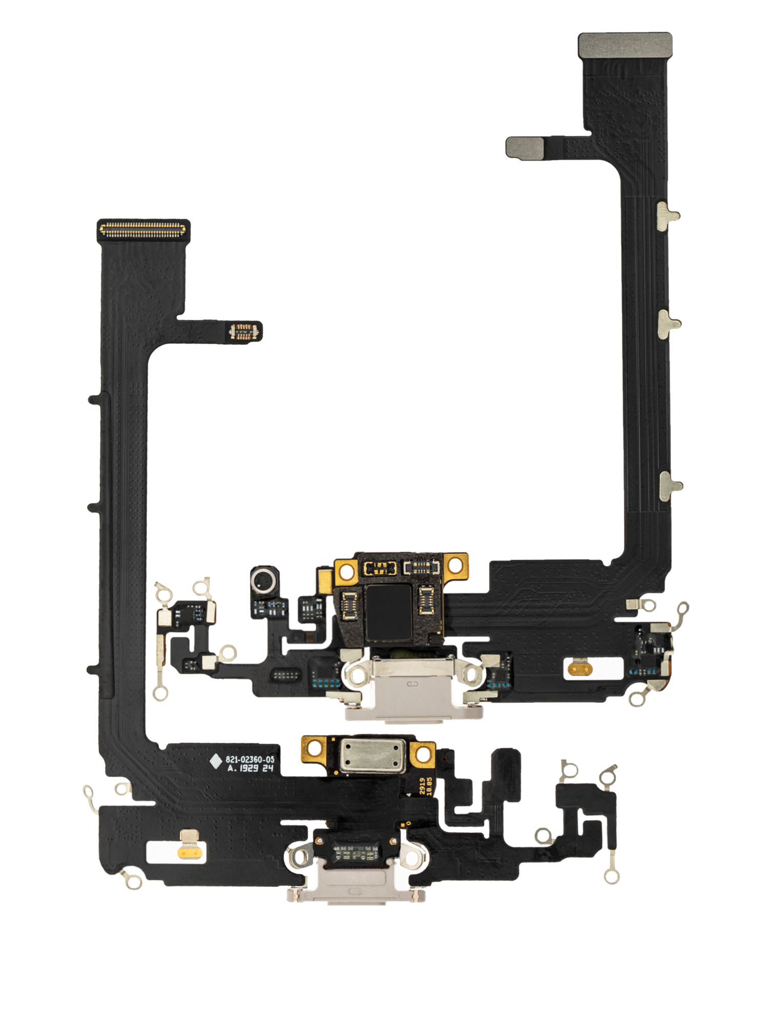 Ladebuchse Flexkabel mit Platine für iPhone 11 Pro Max (Aftermarket Plus) (Silver (Silber)) – Bild 2