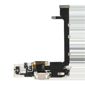 Ladebuchse Flexkabel mit Platine für iPhone 11 Pro Max (Aftermarket Plus) (Silver (Silber))