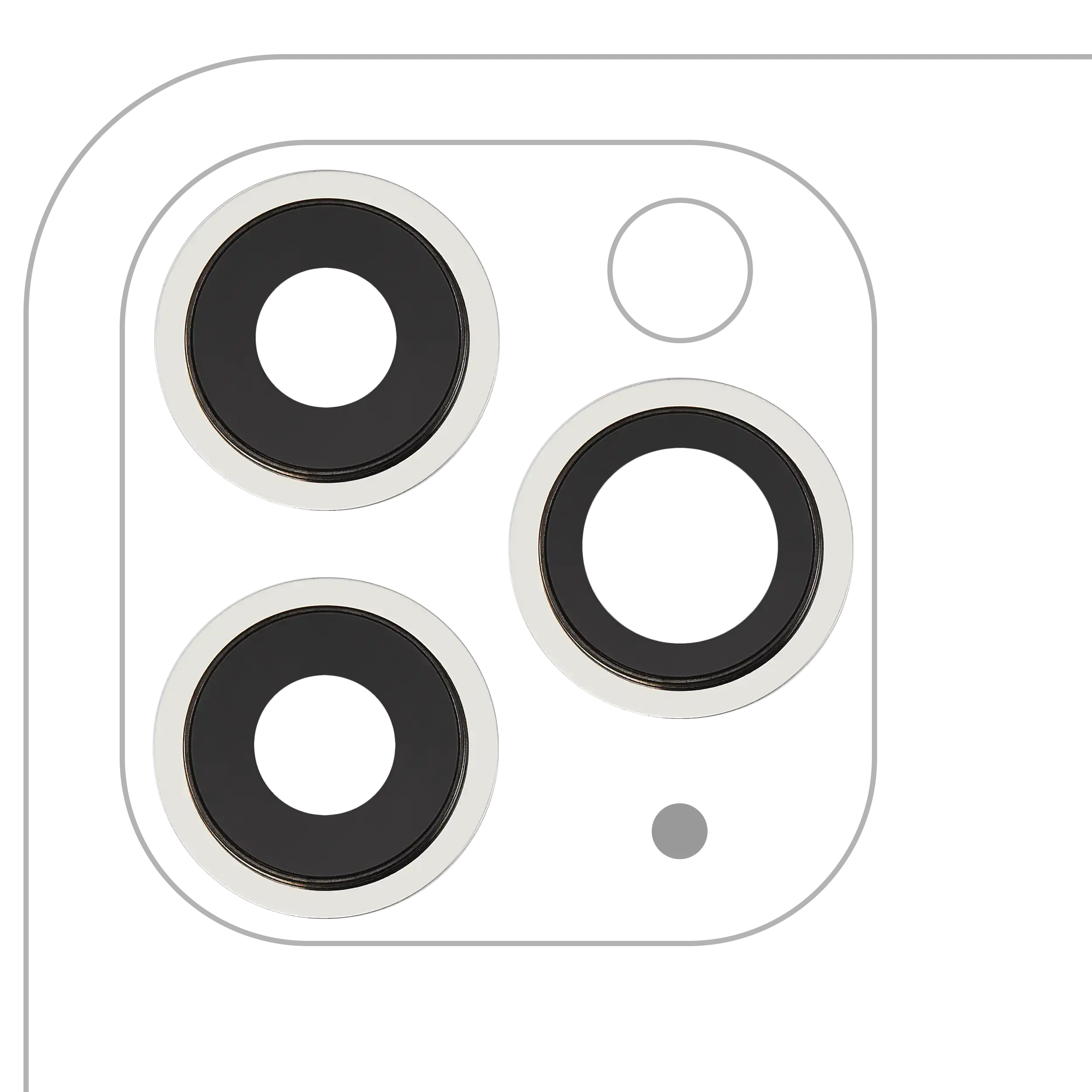Rückkamera-Glas (nur Glas) mit Klebefolie für iPhone 11 Pro / Pro Max (3-teiliges Set) (Aftermarket Plus) (10er-Pack) – Bild 6