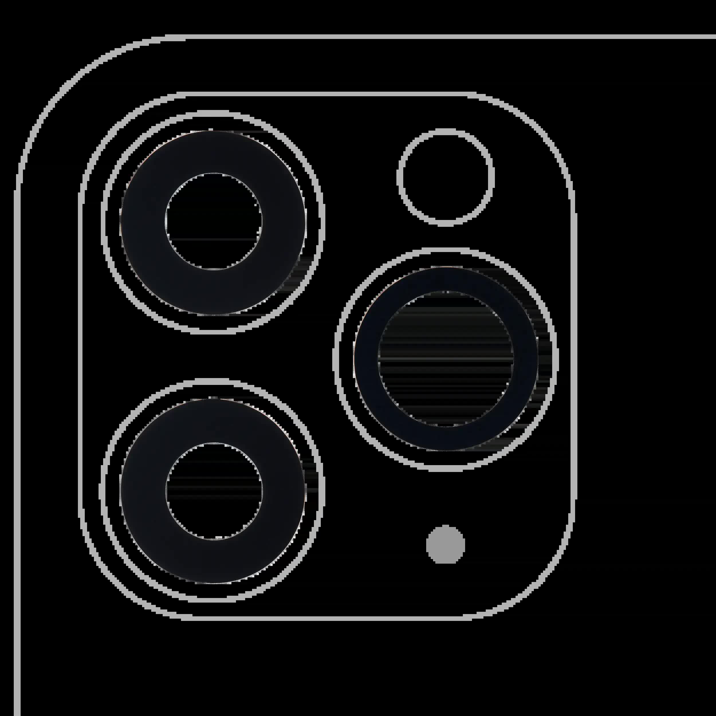 Rückkamera-Glas (nur Glas) mit Klebefolie für iPhone 11 Pro / Pro Max (3-teiliges Set) (Aftermarket Plus) (10er-Pack)