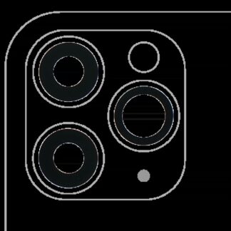 Rückkamera-Glas (nur Glas) mit Klebefolie für iPhone 11 Pro / Pro Max (3-teiliges Set) (Real Sapphire) (Premium) (10er-Pack)