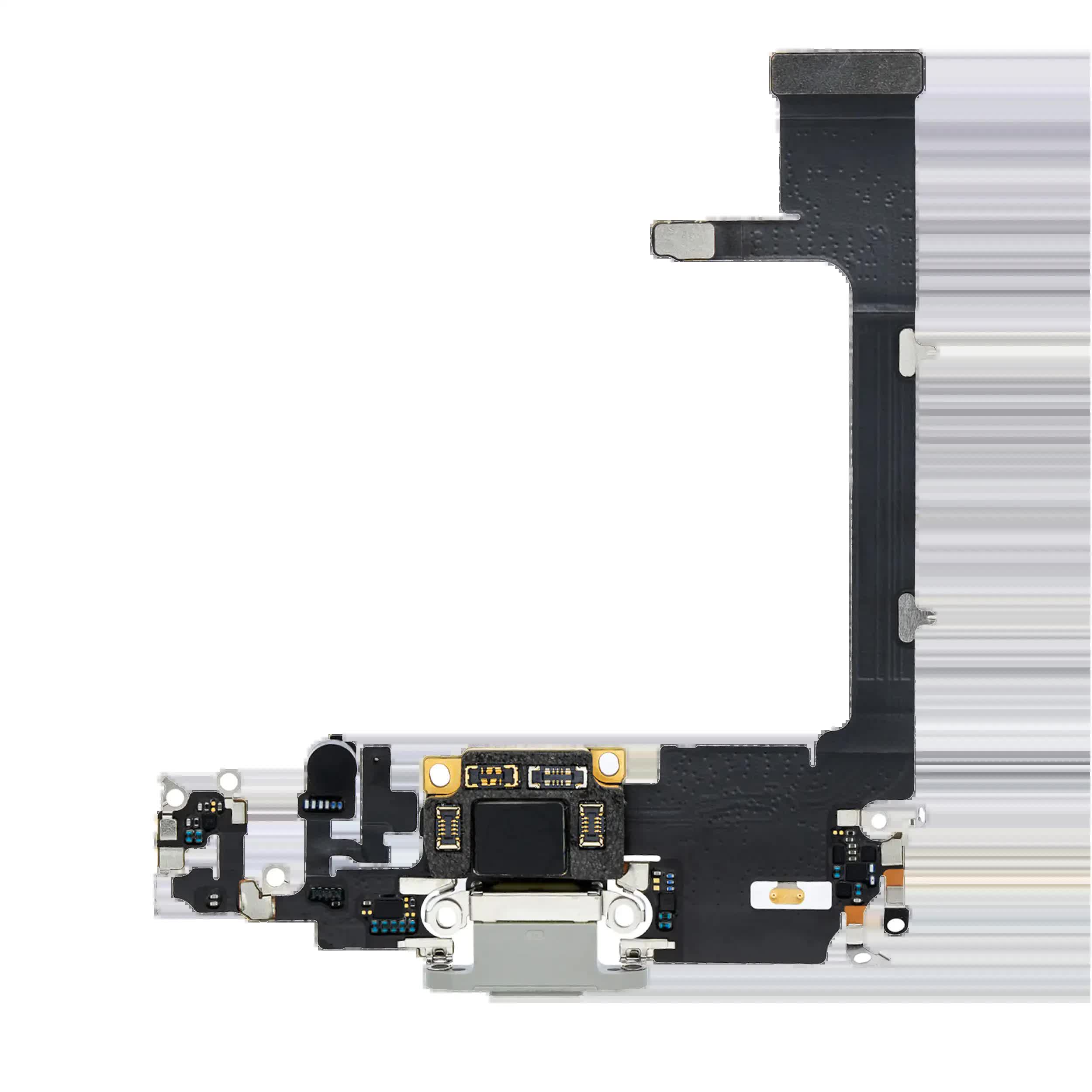 Ladebuchse Flexkabel mit Platine für iPhone 11 Pro (Premium) (Silver (Silber))