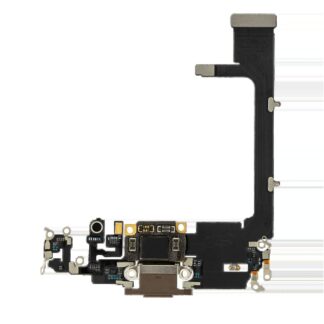 Ladebuchse Flexkabel mit Platine für iPhone 11 Pro (Aftermarket Plus) (Gold)