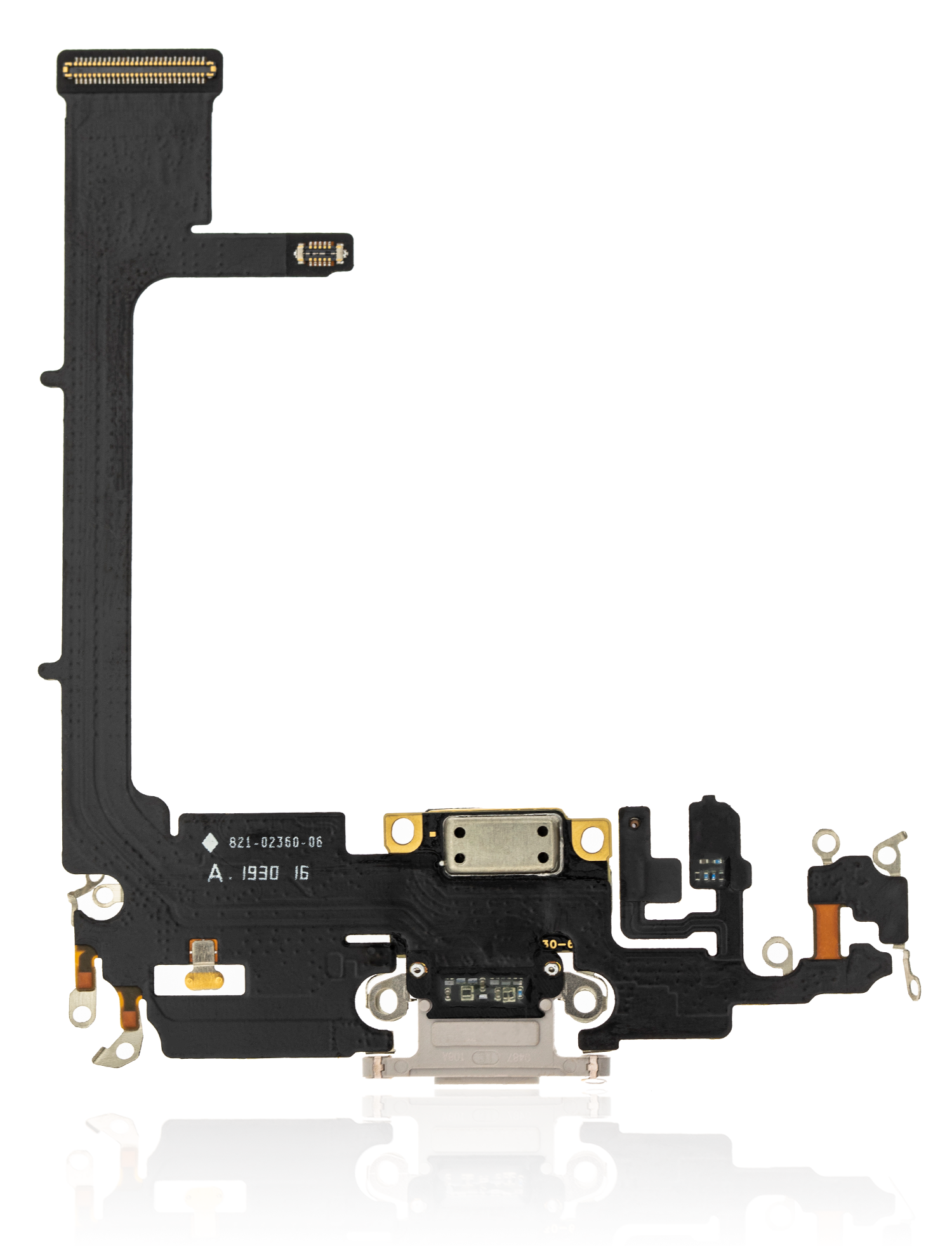 Ladebuchse Flexkabel mit Platine für iPhone 11 Pro (Aftermarket Plus) (Silver (Silber)) – Bild 3