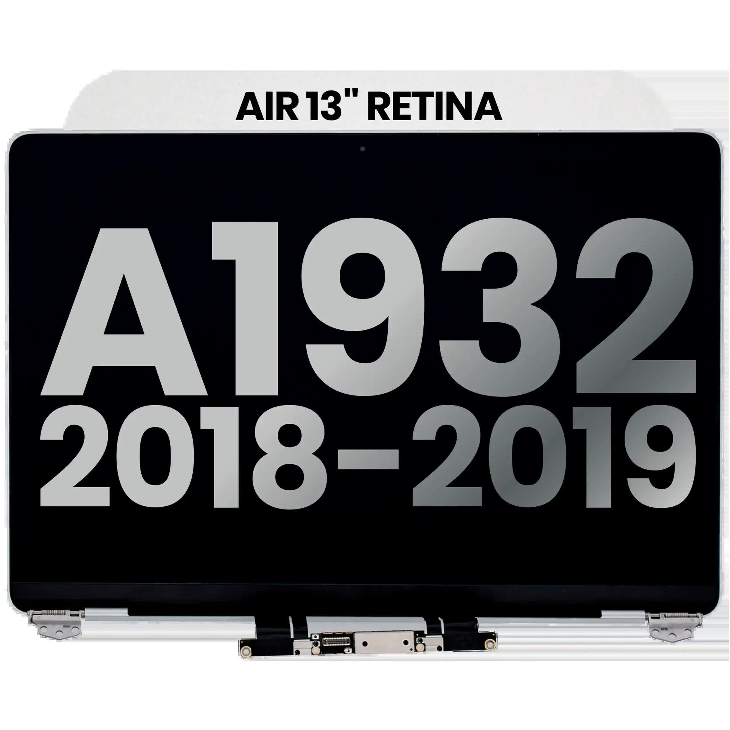 komplette LCD-Displayeinheit für MacBook Air 13" A1932 (2018-2019) (ausgebautes Originalteil: Grade A) (Silver (Silber))