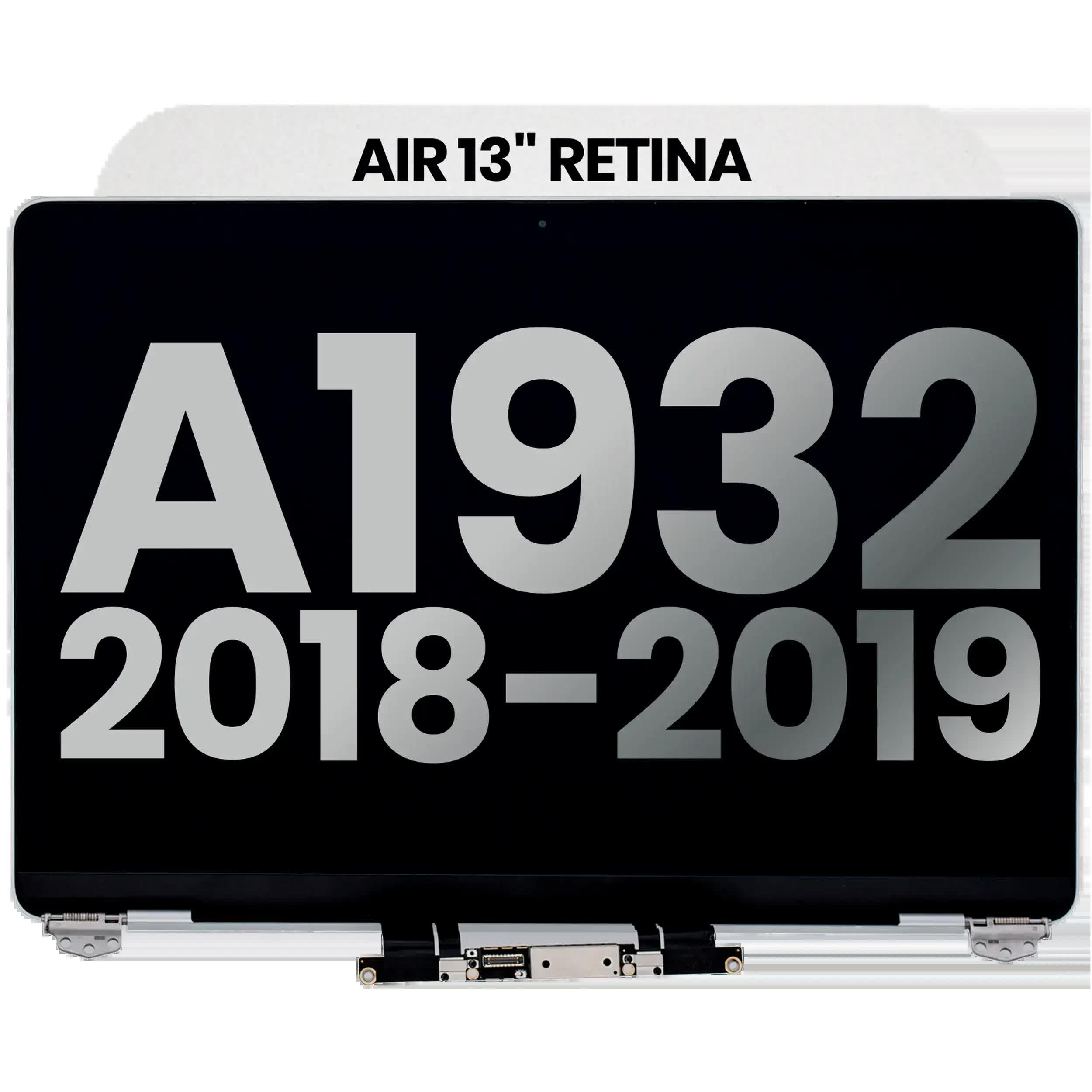 komplette LCD-Displayeinheit für MacBook Air 13" A1932 (2018-2019) (ausgebautes Originalteil: Grade B) (Silver (Silber))