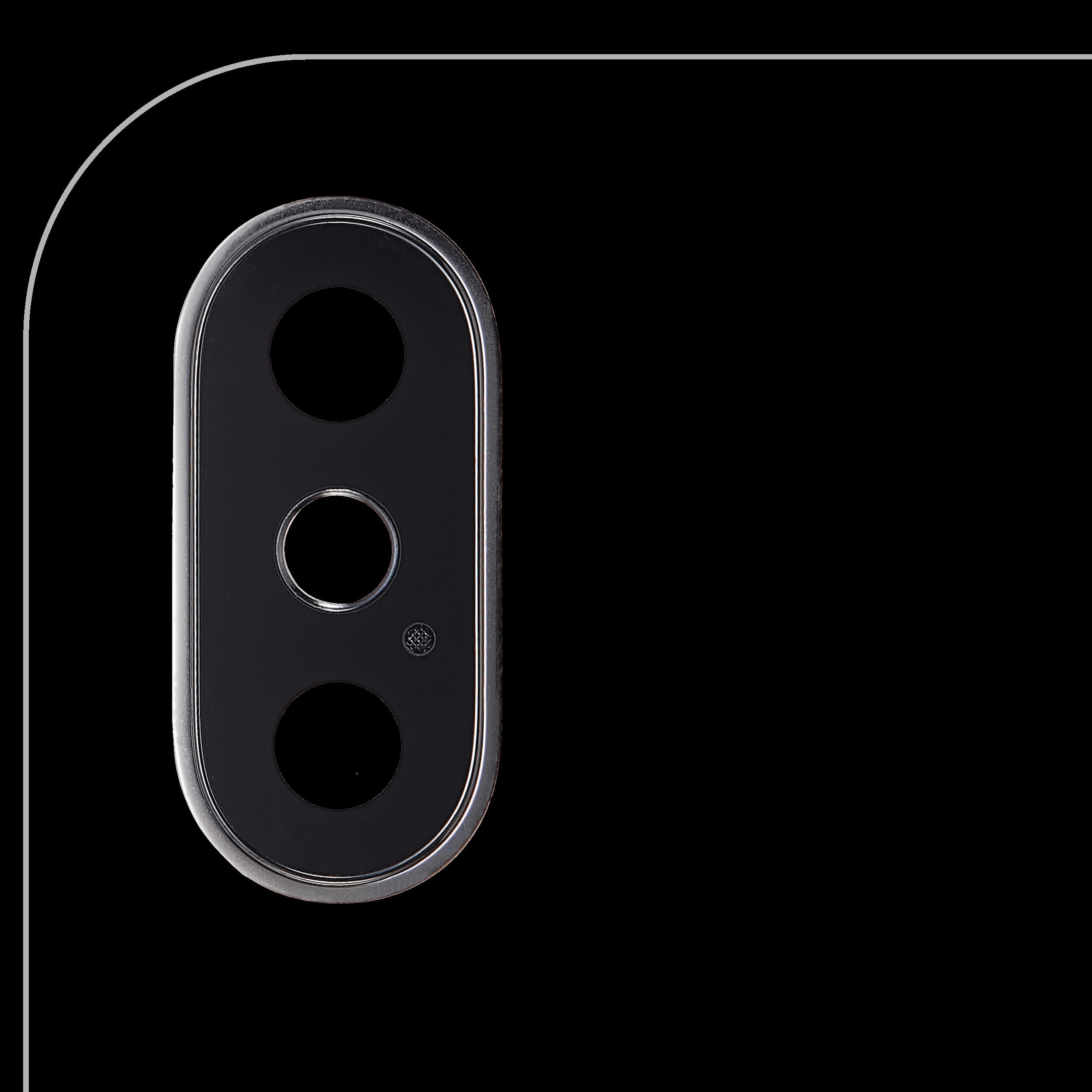 Rückkamera-Glas mit Halterung und Blende für iPhone X (Aftermarket Plus) (Silver (Silber)) (10er-Pack)