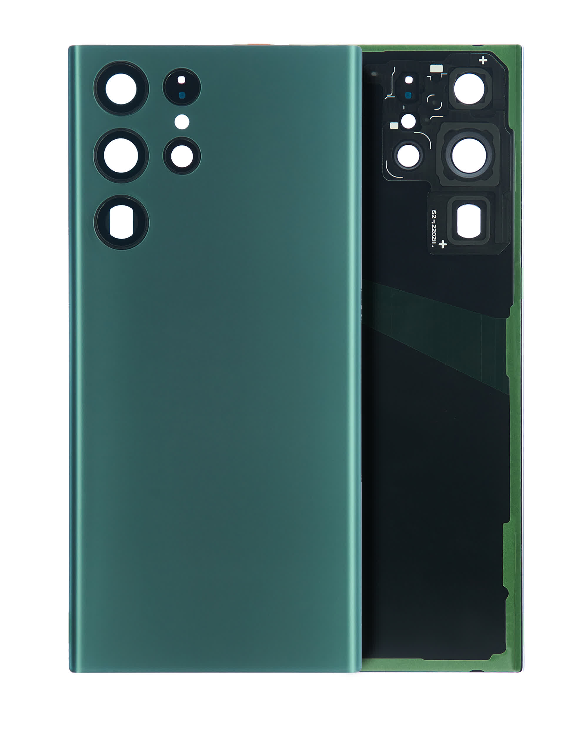 Rückdeckelglas mit Kameraglas für Samsung Galaxy S22 Ultra (Service Pack) (Green (Grün))