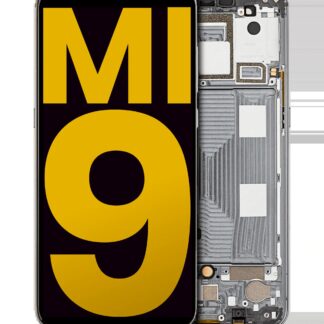 OLED Display mit Rahmen für Xiaomi Mi 9 (professionell aufgearbeitet) (Piano Black)