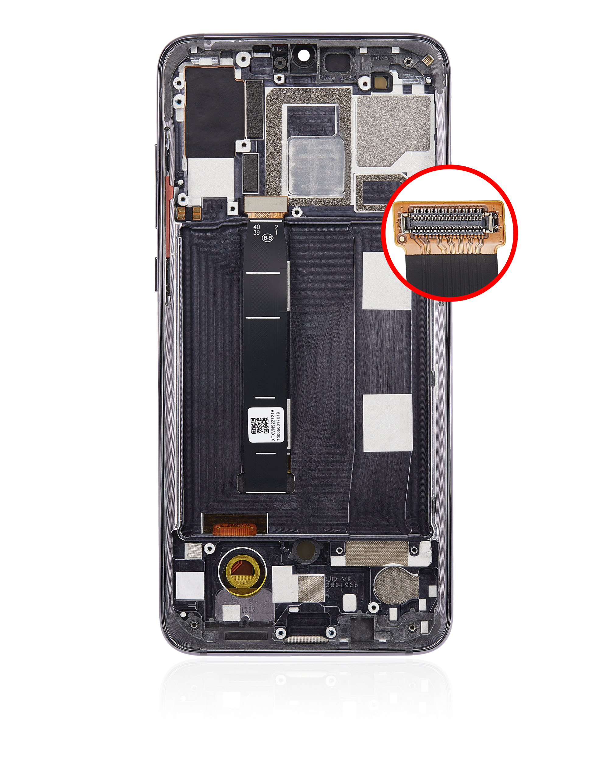 OLED Display mit Rahmen für Xiaomi Mi 9 (Aftermarket Plus) (Piano Black) – Bild 4