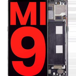OLED Display mit Rahmen für Xiaomi Mi 9 (Aftermarket Plus) (Piano Black)