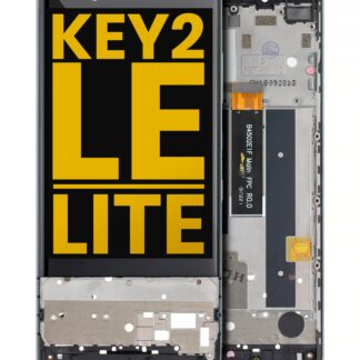 LCD Display mit Rahmen für BlackBerry KEY2 LE / Lite (BBE100 Series) (professionell aufgearbeitet) (Slate)