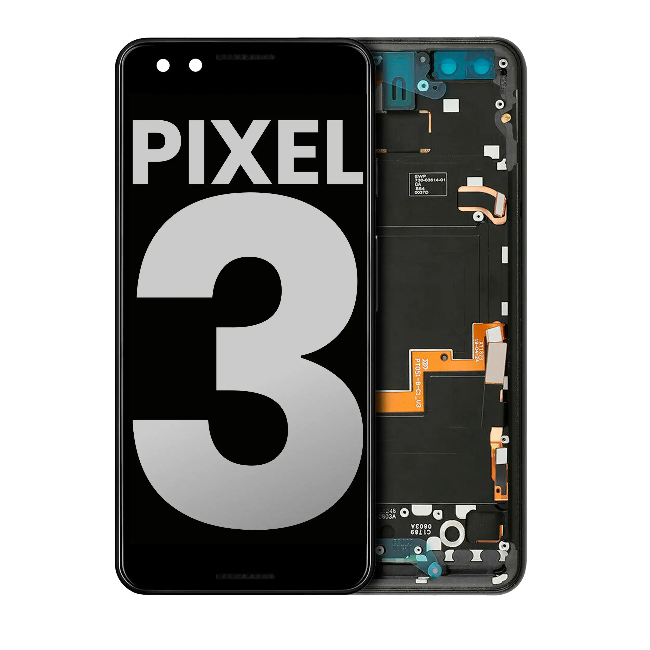 OLED Display ohne Rahmen für Google Pixel 2 (Original) (Black (Schwarz)) – Bild 3