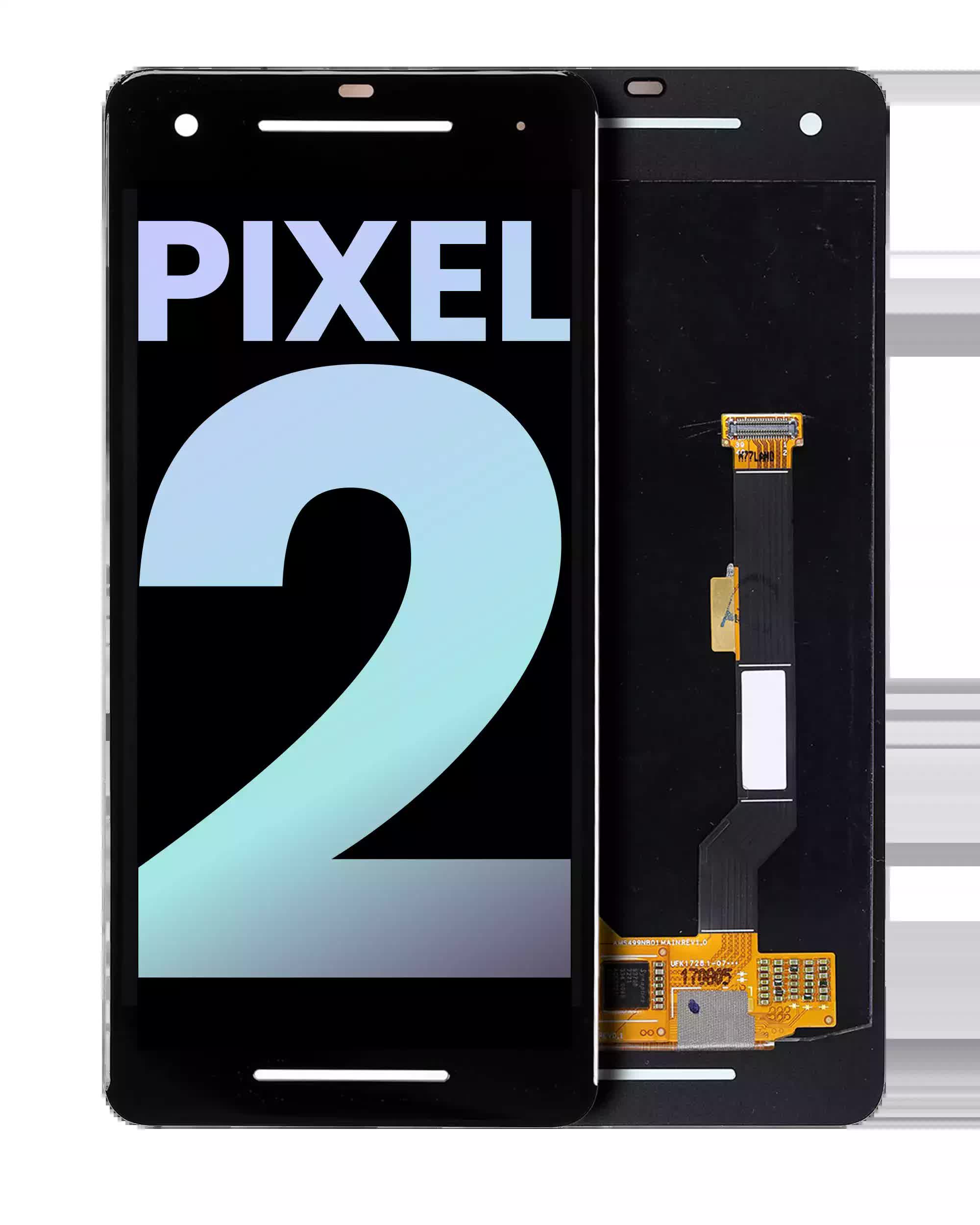OLED Display ohne Rahmen für Google Pixel 2 (Original) (Black (Schwarz))