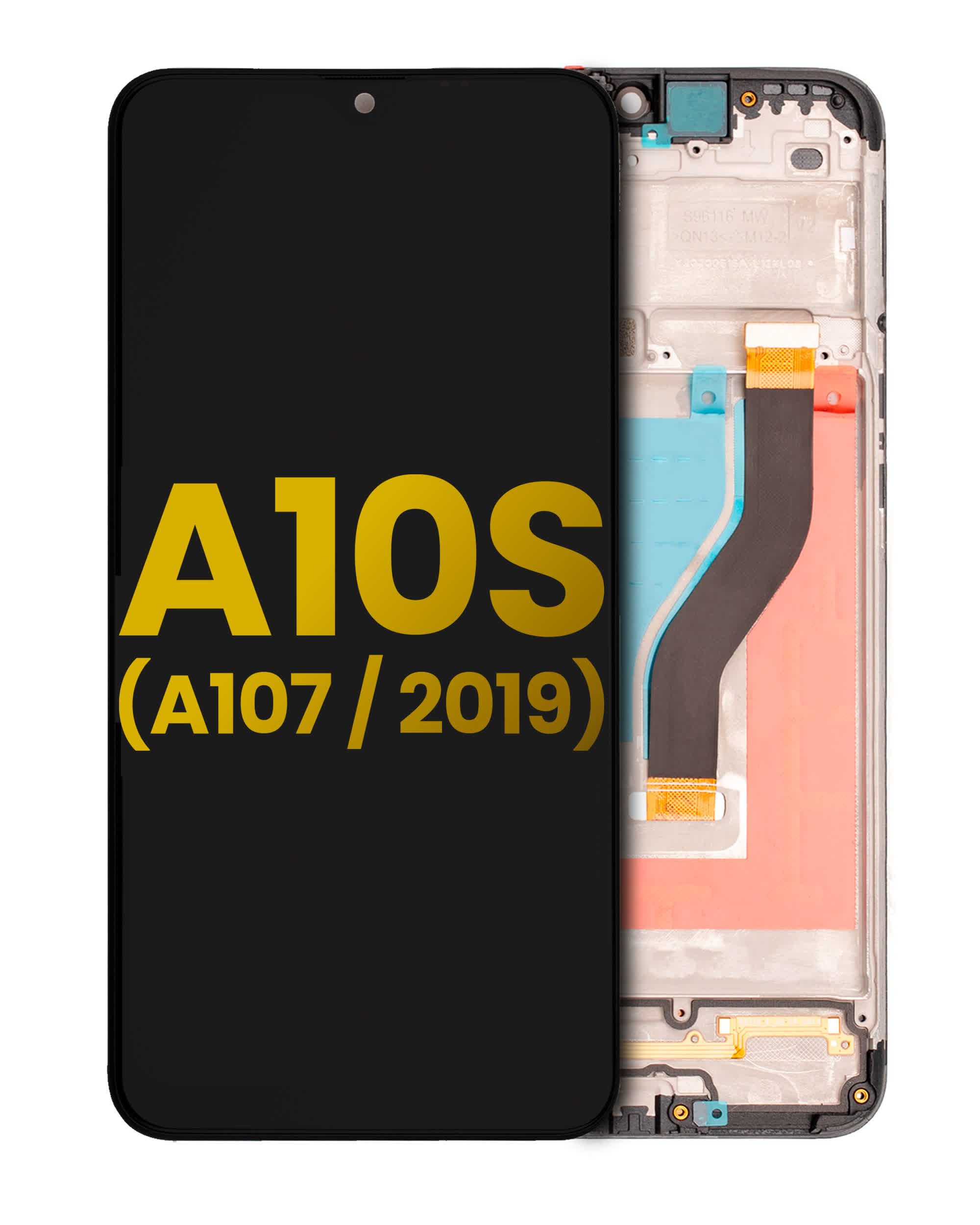 LCD Display mit Rahmen für Samsung Galaxy A10s (A107 / 2019) (professionell aufgearbeitet)