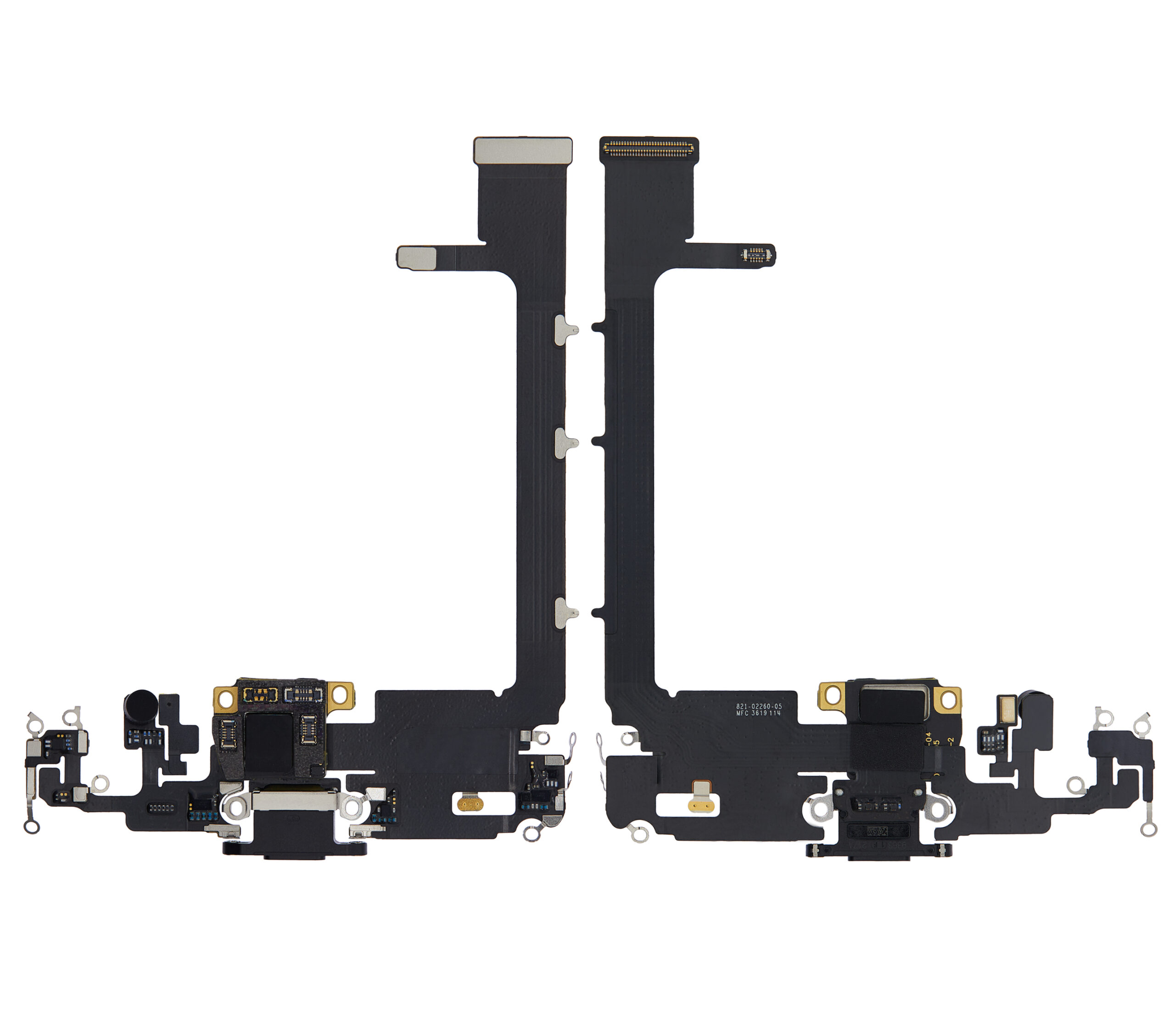Ladebuchse Flexkabel mit Platine für iPhone 11 Pro Max (ausgebautes Originalteil) (Space Gray) – Bild 2