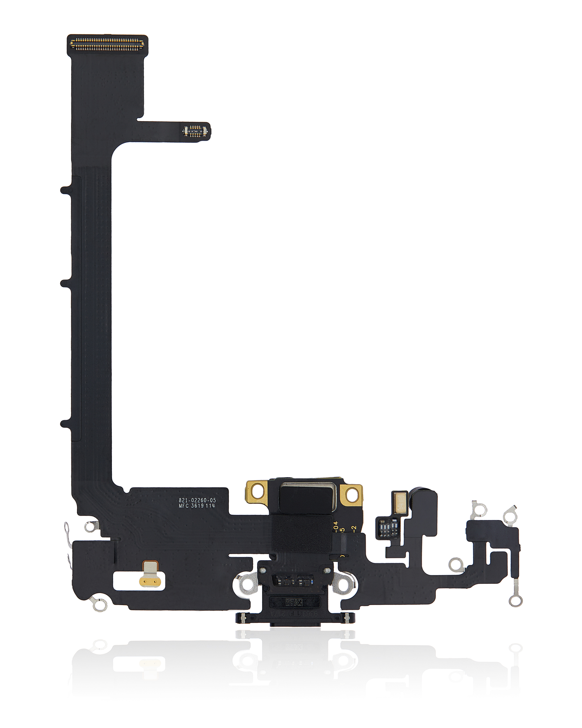 Ladebuchse Flexkabel mit Platine für iPhone 11 Pro Max (ausgebautes Originalteil) (Space Gray) – Bild 3