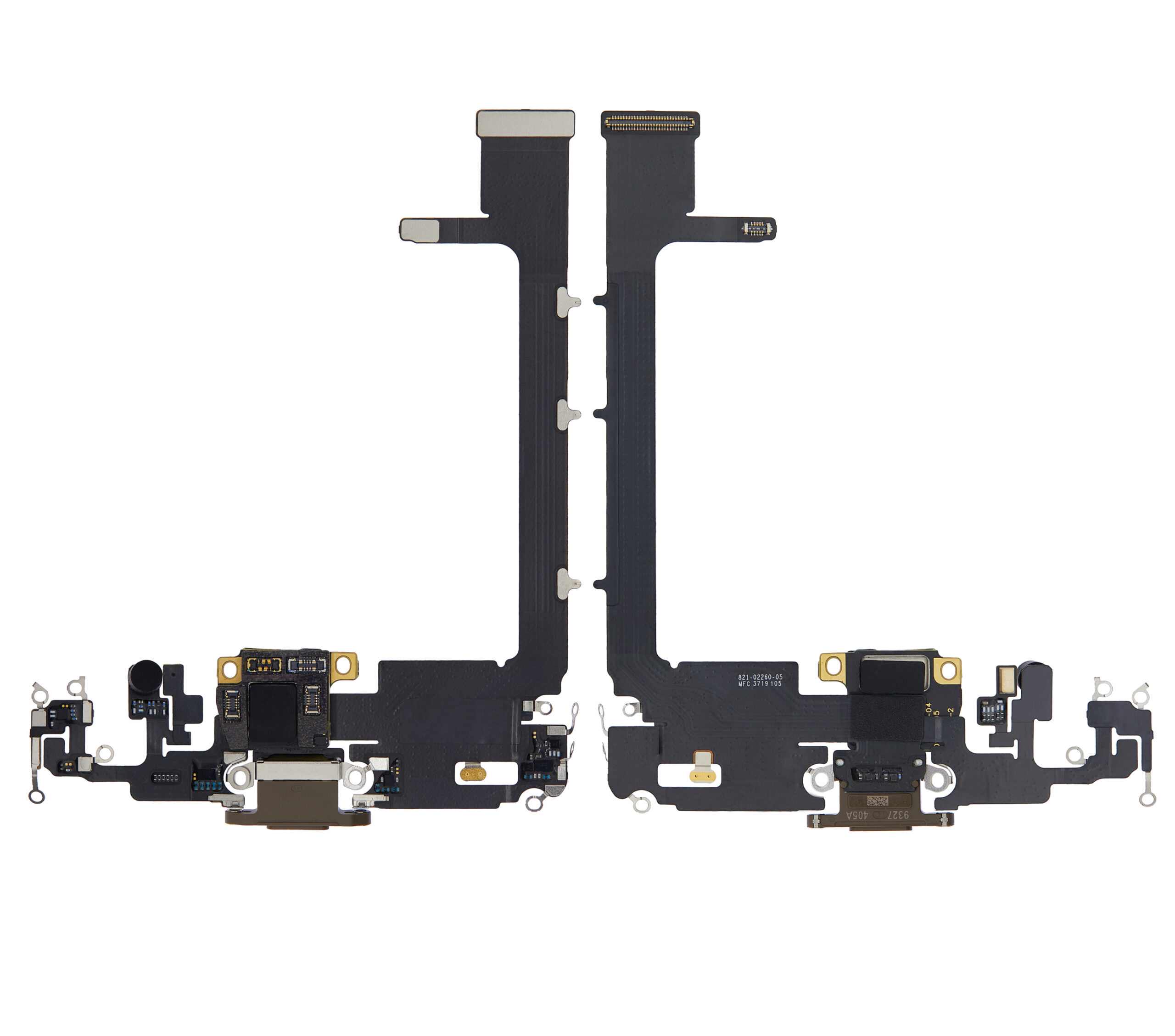 Ladebuchse Flexkabel mit Platine für iPhone 11 Pro Max (ausgebautes Originalteil) (Gold) – Bild 2