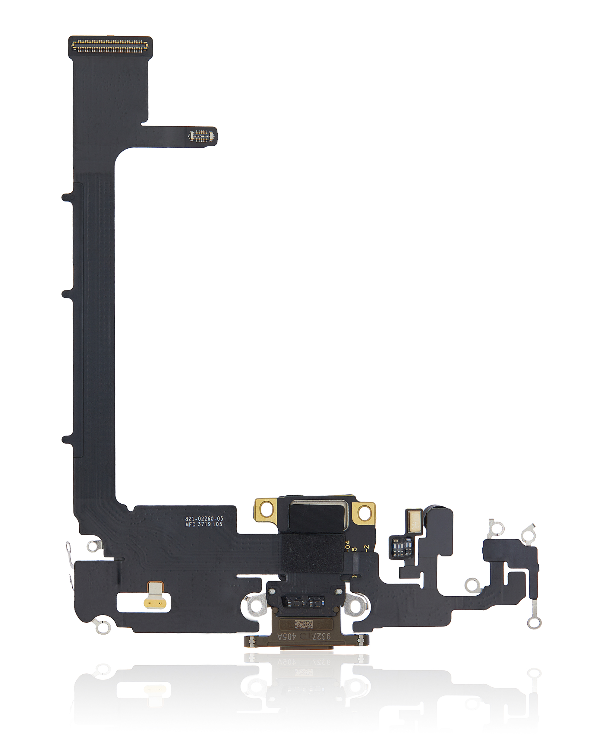 Ladebuchse Flexkabel mit Platine für iPhone 11 Pro Max (ausgebautes Originalteil) (Gold) – Bild 3