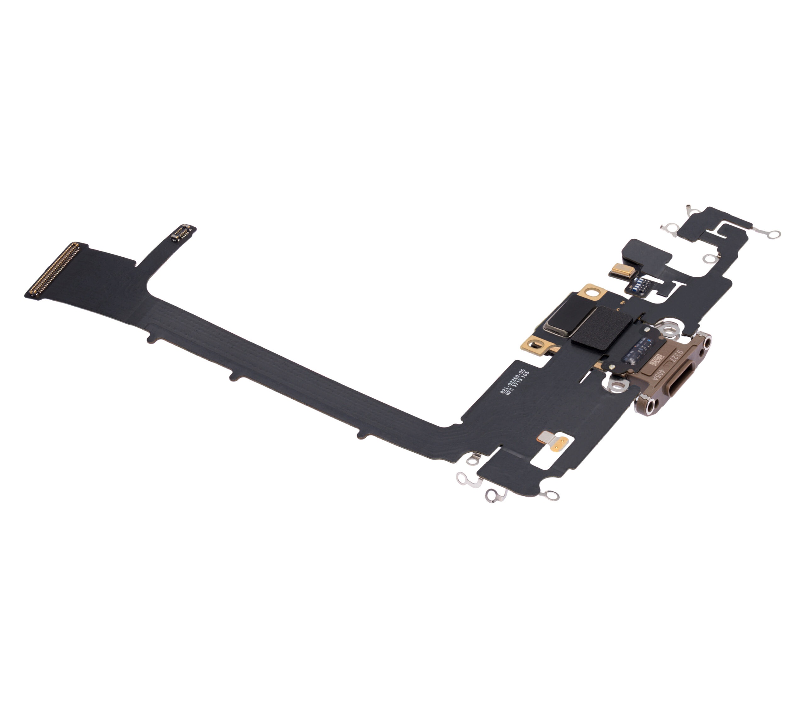 Ladebuchse Flexkabel mit Platine für iPhone 11 Pro Max (ausgebautes Originalteil) (Gold) – Bild 4