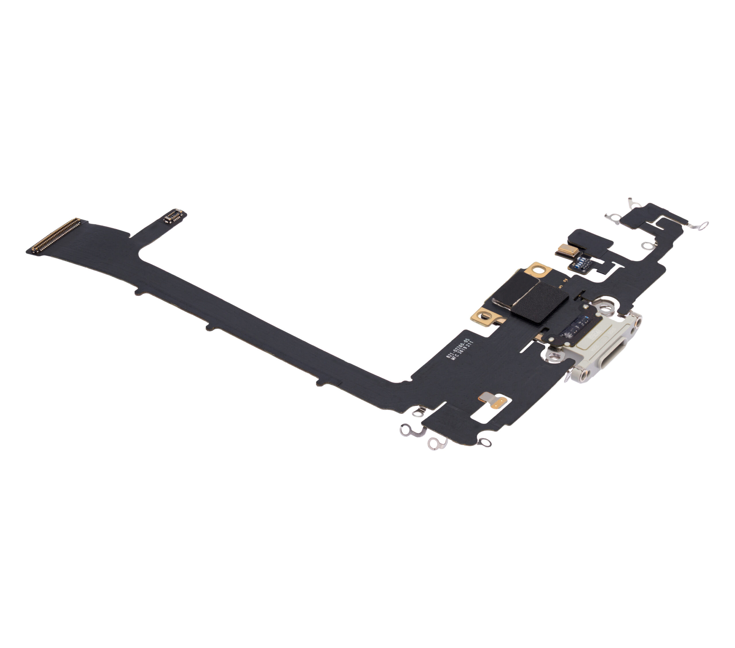 Ladebuchse Flexkabel mit Platine für iPhone 11 Pro Max (ausgebautes Originalteil) (Silver (Silber)) – Bild 4