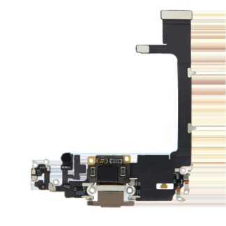 Ladebuchse Flexkabel mit Platine für iPhone 11 Pro (ausgebautes Originalteil) (Gold)