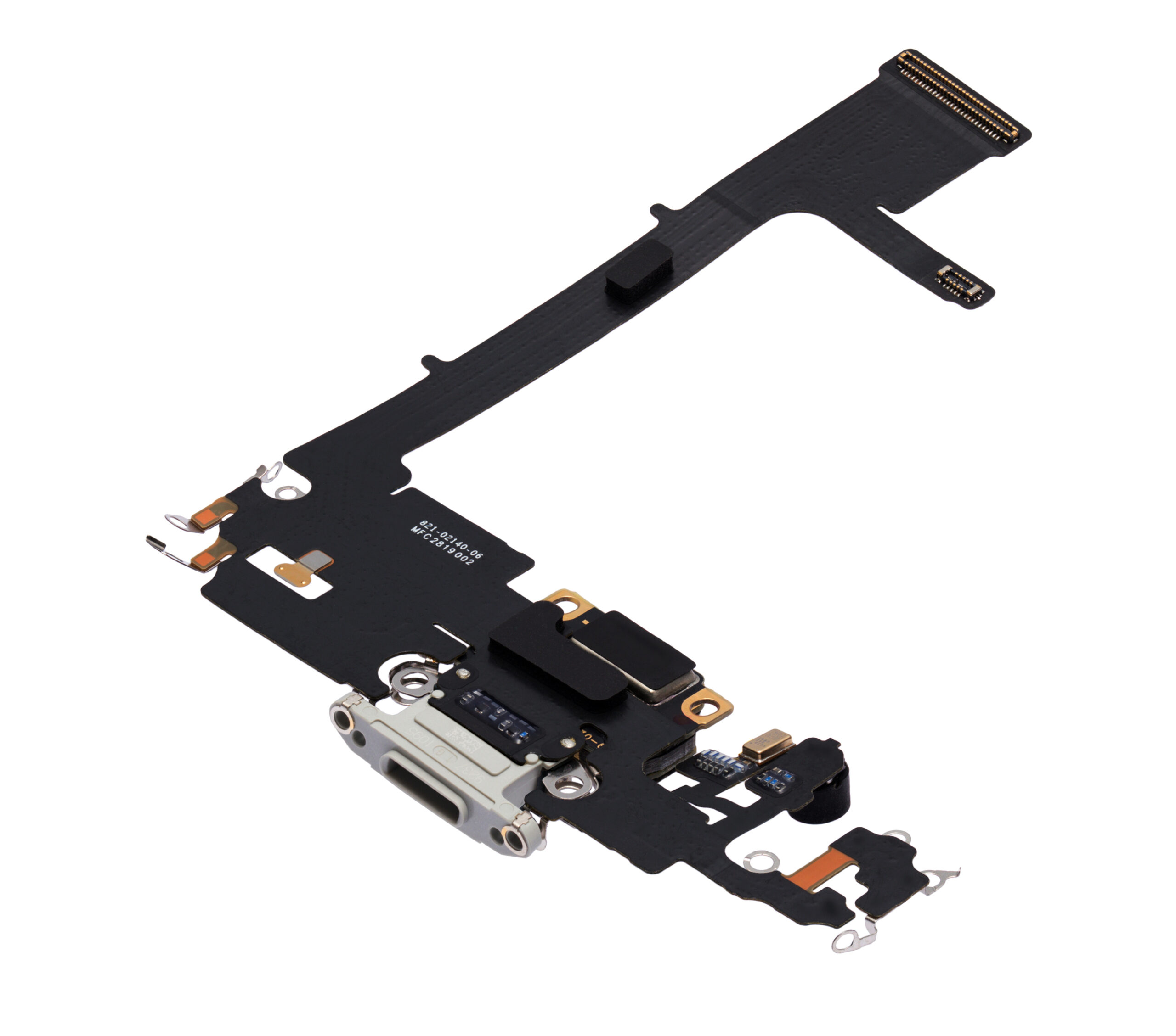 Ladebuchse Flexkabel mit Platine für iPhone 11 Pro (ausgebautes Originalteil) (Silver (Silber)) – Bild 4