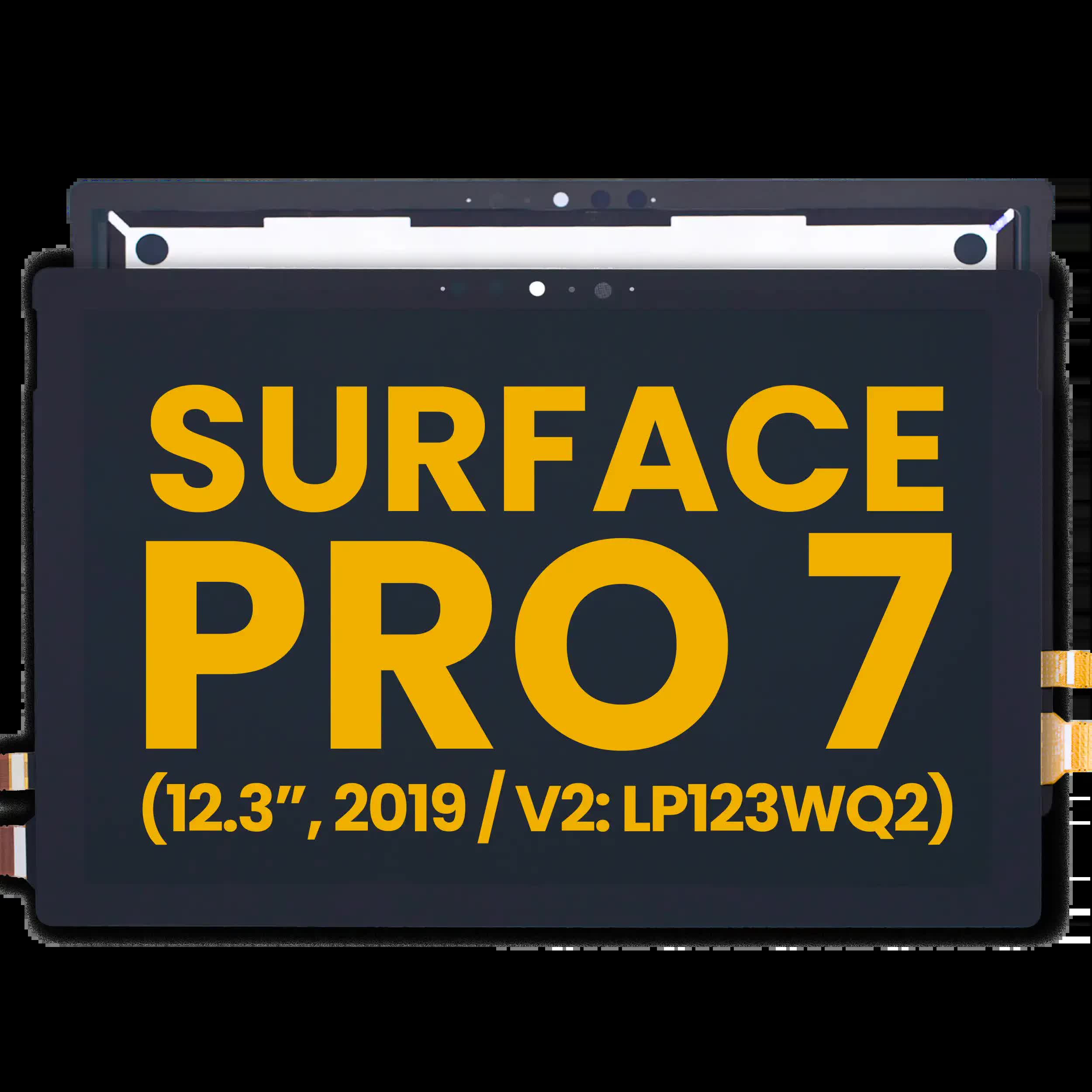 LCD Display mit Touchscreen-Digitizer für Microsoft Surface Pro 7 (Extension Kabel Included) (1866 / Version 2: LP123WQ2) (professionell aufgearbeitet)