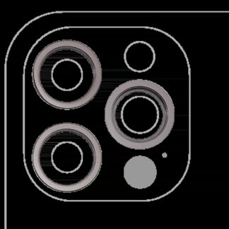 Rückkamera-Blendenring einzeln für iPhone 12 Pro (Graphite) (3-teiliges Set)