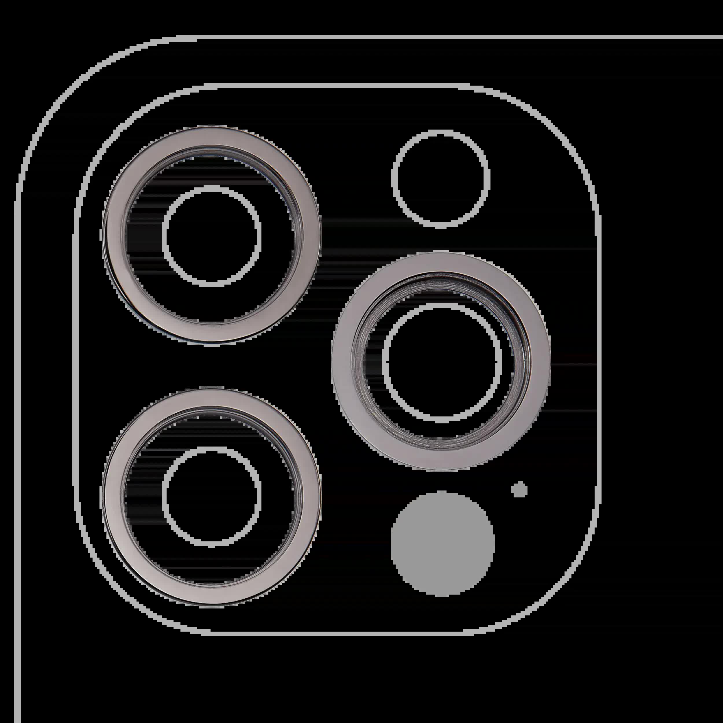 Rückkamera-Blendenring einzeln für iPhone 12 Pro (Graphite) (3-teiliges Set)