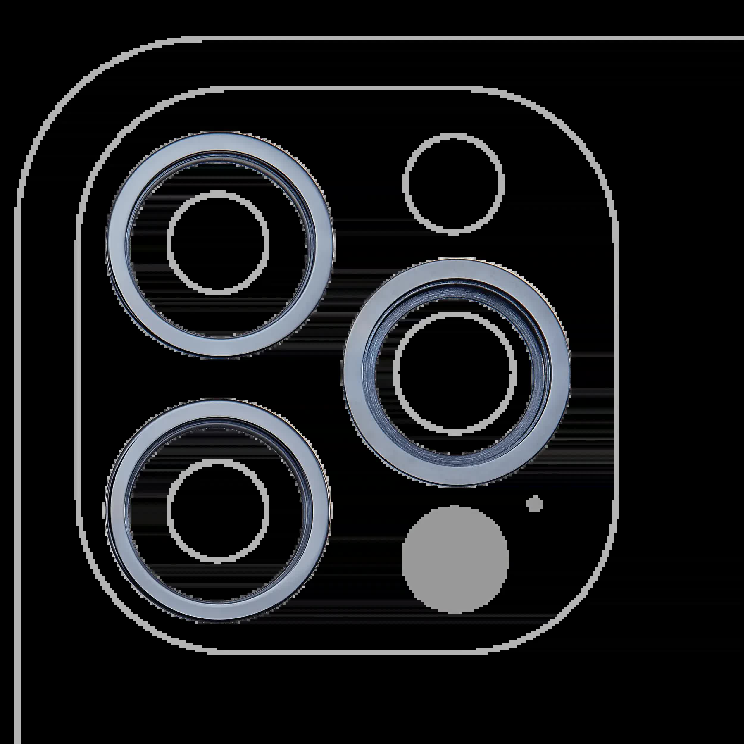 Rückkamera-Blendenring einzeln für iPhone 12 Pro (Pacific Blue) (3-teiliges Set)