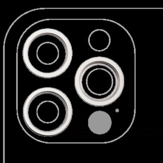 Rückkamera-Blendenring einzeln für iPhone 12 Pro (Silver (Silber)) (3-teiliges Set)