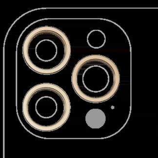 Rückkamera-Blendenring einzeln für iPhone 12 Pro Max (Gold) (3-teiliges Set)