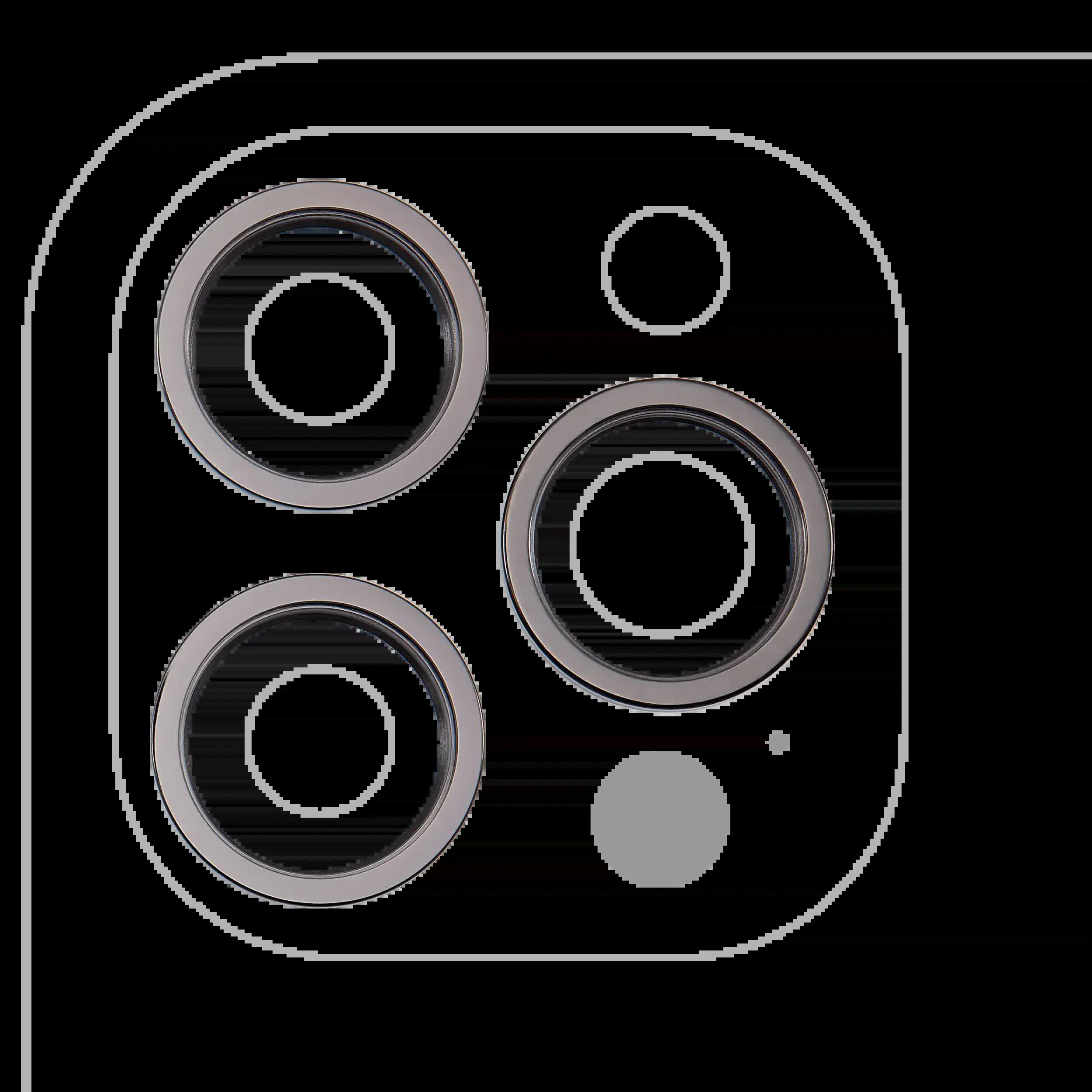 Rückkamera-Blendenring einzeln für iPhone 12 Pro Max (Graphite) (3-teiliges Set)