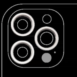 Rückkamera-Blendenring einzeln für iPhone 12 Pro Max (Silver (Silber)) (3-teiliges Set)