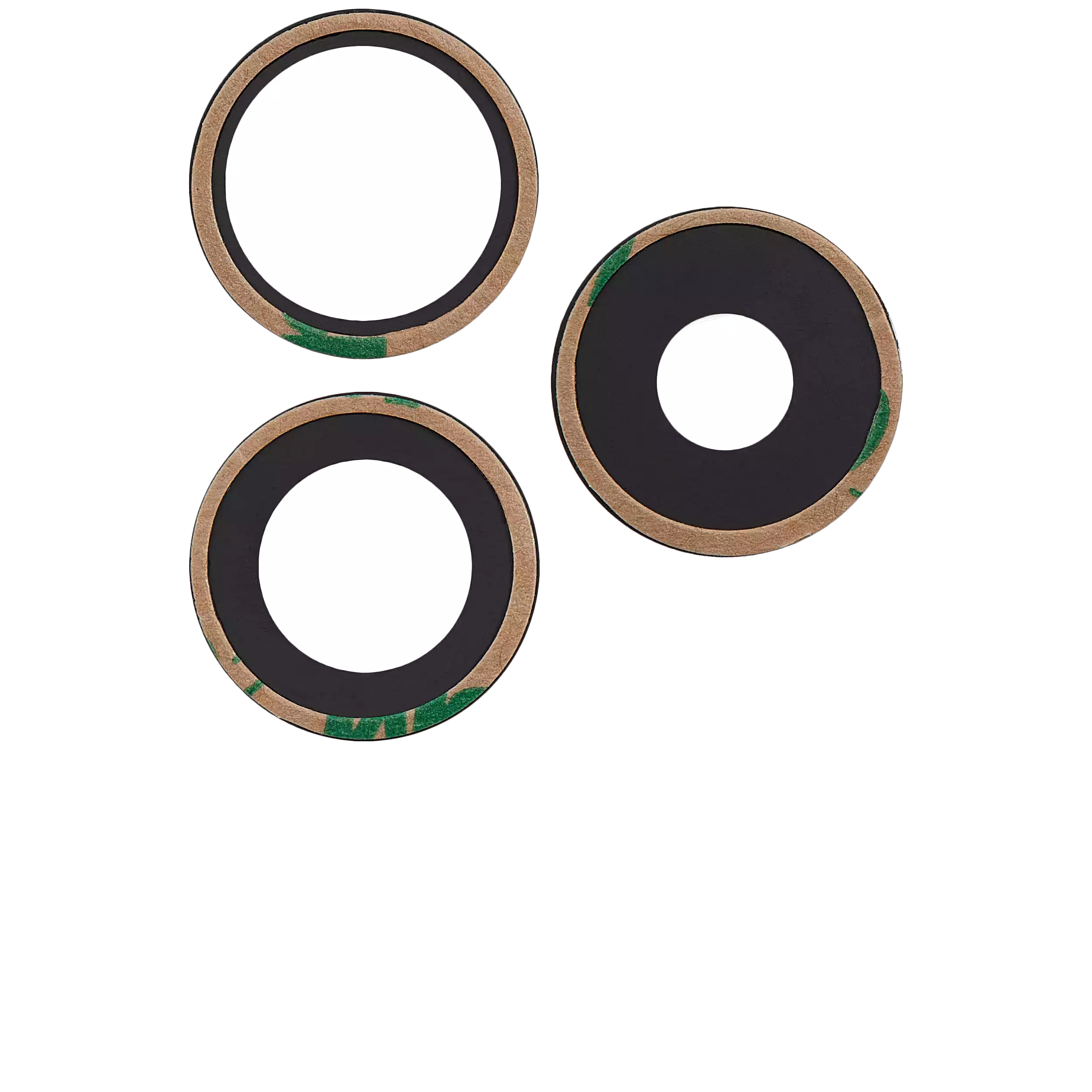Rückkamera-Glas (nur Glas) mit Klebefolie für iPhone 15 Pro (3-teiliges Set) (Aftermarket Plus) (10er-Pack) – Bild 2