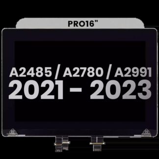 komplette LCD-Displayeinheit für MacBook Pro 16" A2485 (2021) Pro / Max / A2780 (2023) / A2991 (2023) (vormontiert Lid Angle Sensor Kabel) (Used