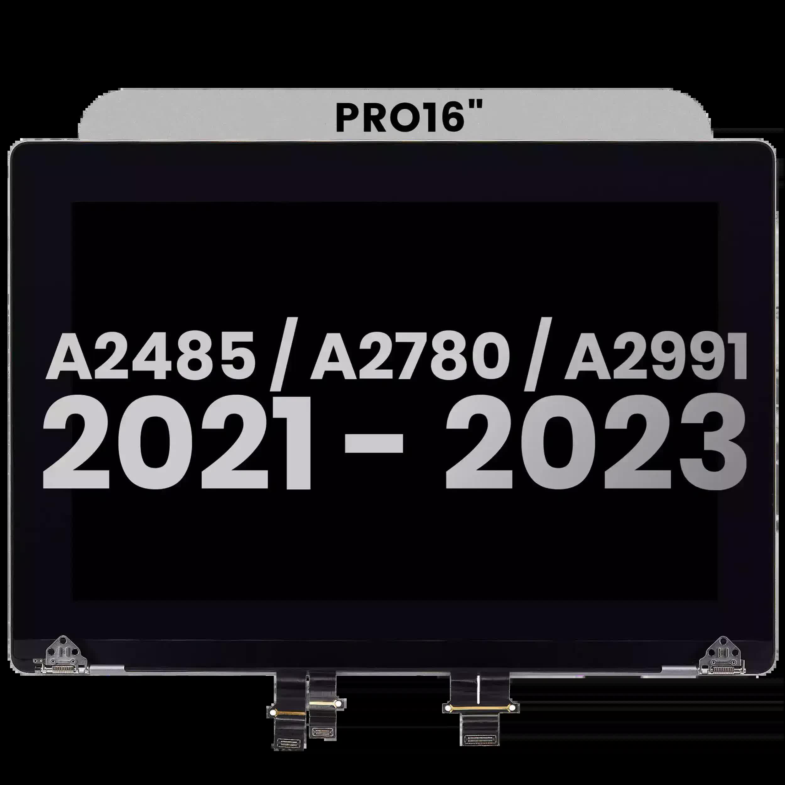 komplette LCD-Displayeinheit für MacBook Pro 16" A2485 (2021) Pro / Max / A2780 (2023) / A2991 (2023) (vormontiert Lid Angle Sensor Kabel) (Used