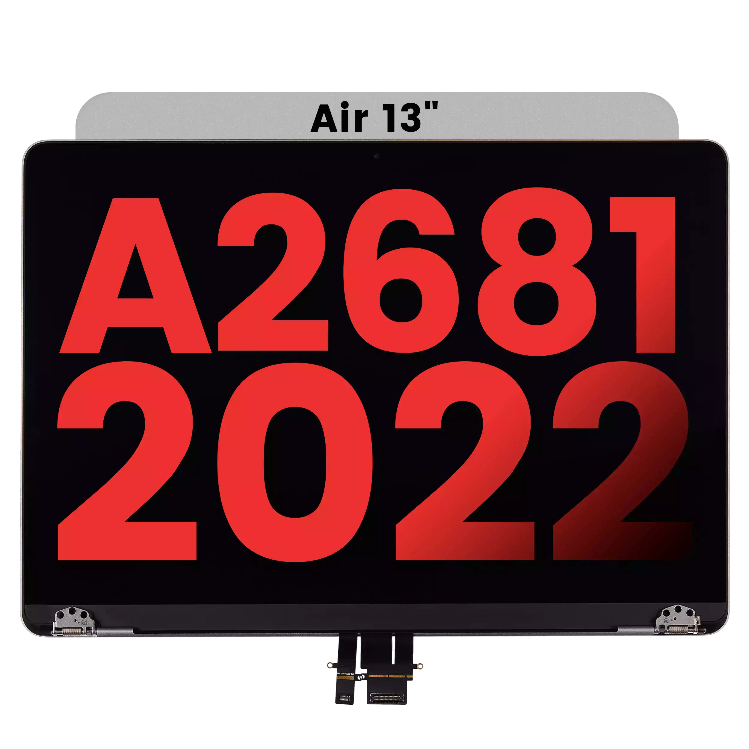 komplette LCD-Displayeinheit für MacBook Air 13" (A2681 / Mid 2022) (Aftermarket Plus) (Space Gray) – Bild 3