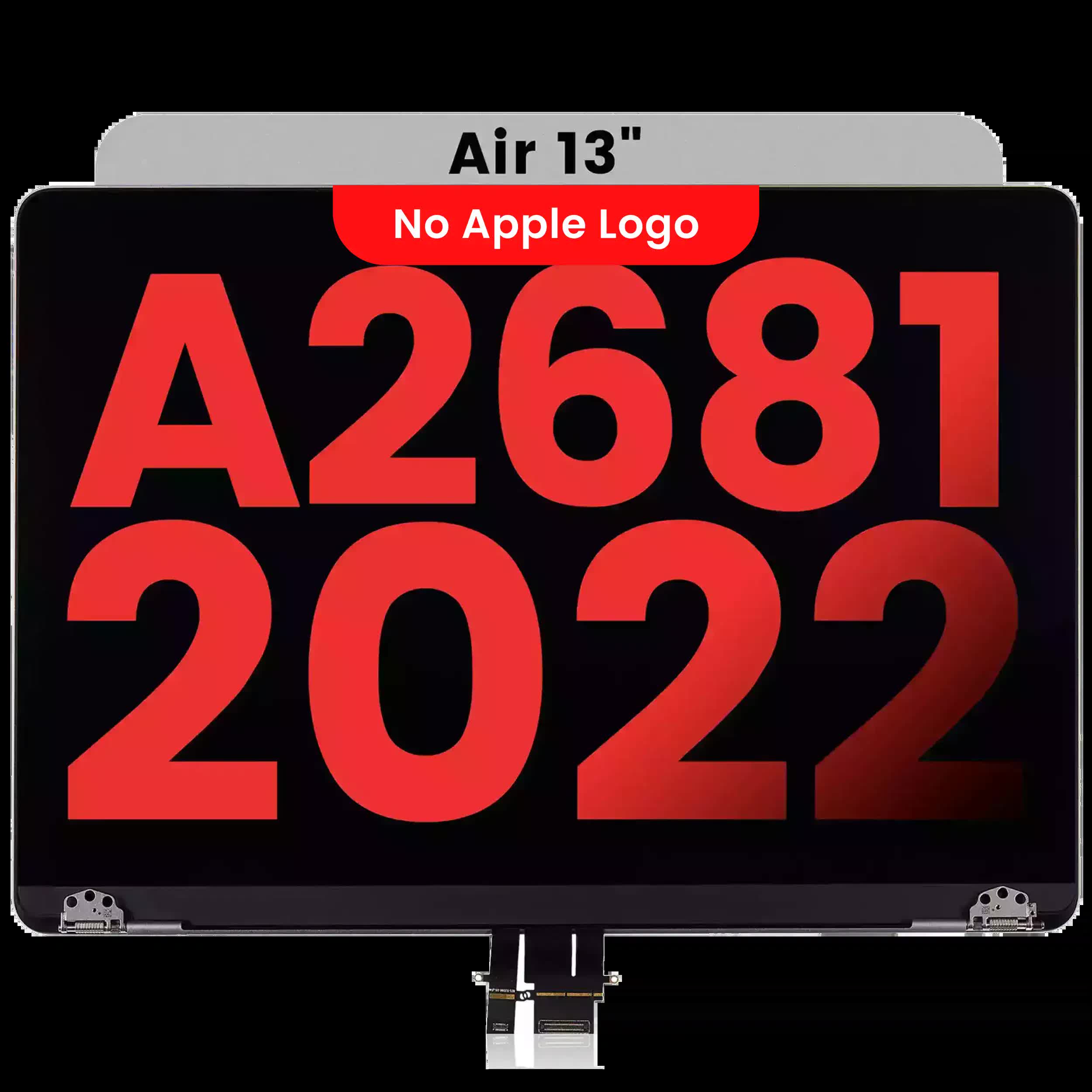 komplette LCD-Displayeinheit für MacBook Air 13" (A2681 / Mid 2022) (Aftermarket Plus) (Space Gray)