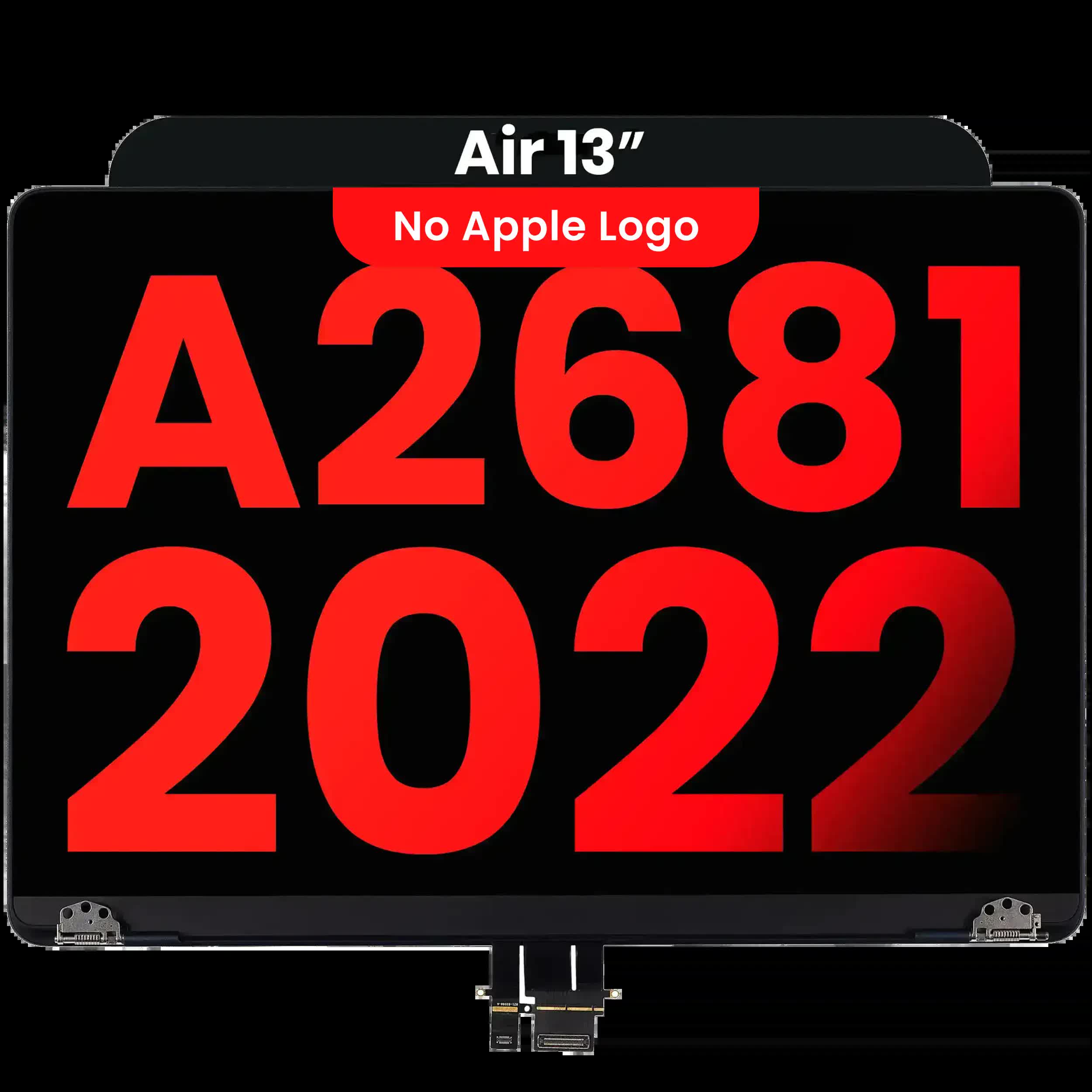 komplette LCD-Displayeinheit für MacBook Air 13" (A2681 / Mid 2022) (Aftermarket Plus) (Midnight)