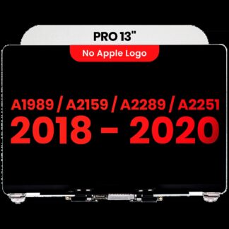 komplette LCD-Displayeinheit für MacBook Pro 13" A1989 (2018-2019) / A2159 (2019) / A2289 / A2251 (2020) (Aftermarket Plus) (Silver (Silber))