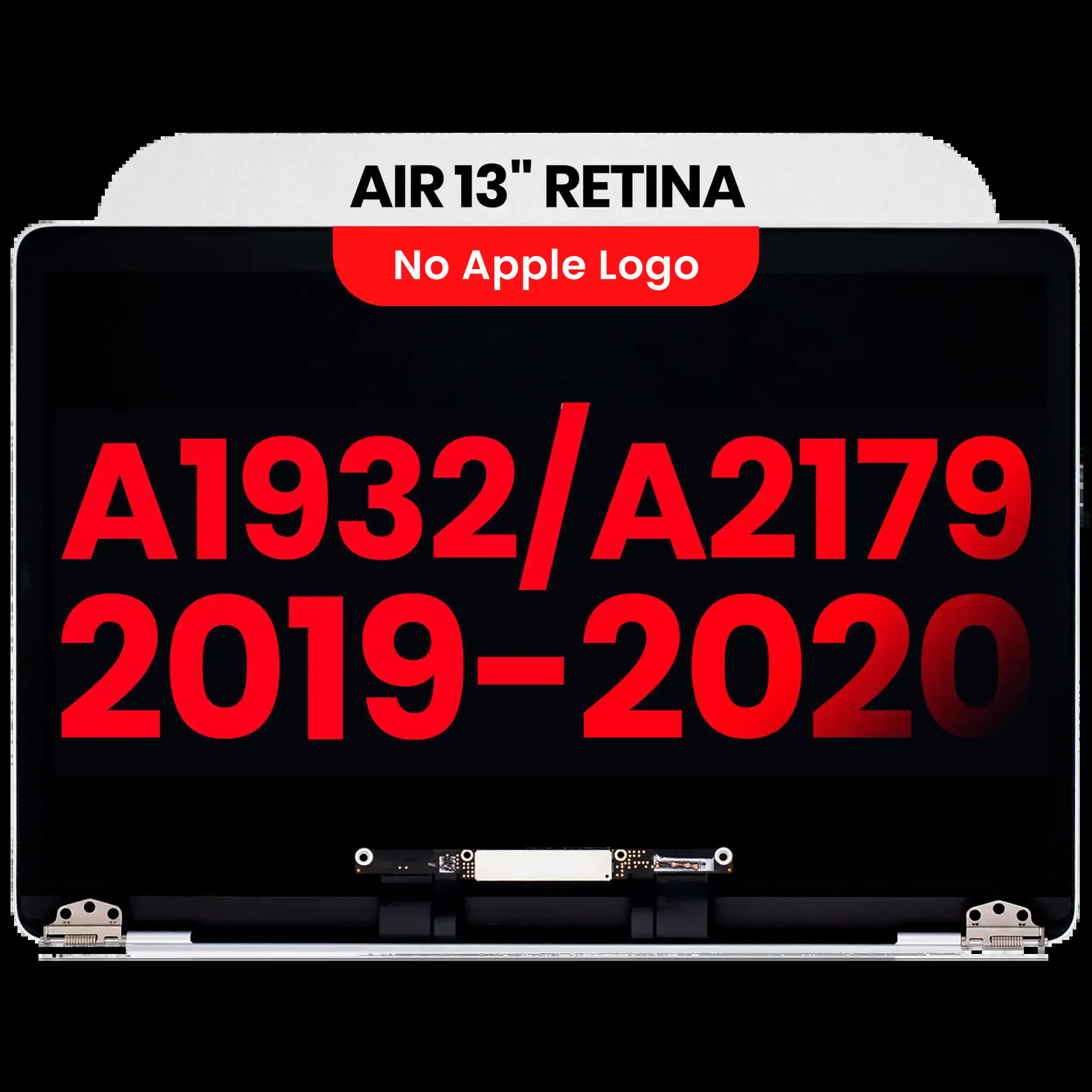komplette LCD-Displayeinheit für MacBook Air 13" A1932 (2019) / A2179 (2020) (Aftermarket Plus) (Silver (Silber))