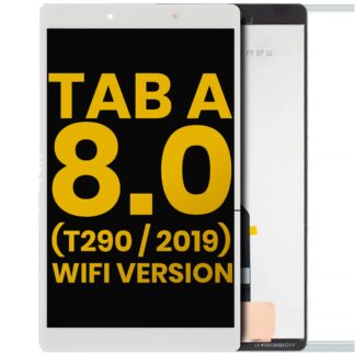 LCD Display ohne Rahmen für Samsung Galaxy Tab A 8.0" (T290) (2019) (WiFi Version) (professionell aufgearbeitet) (White (Weiß))
