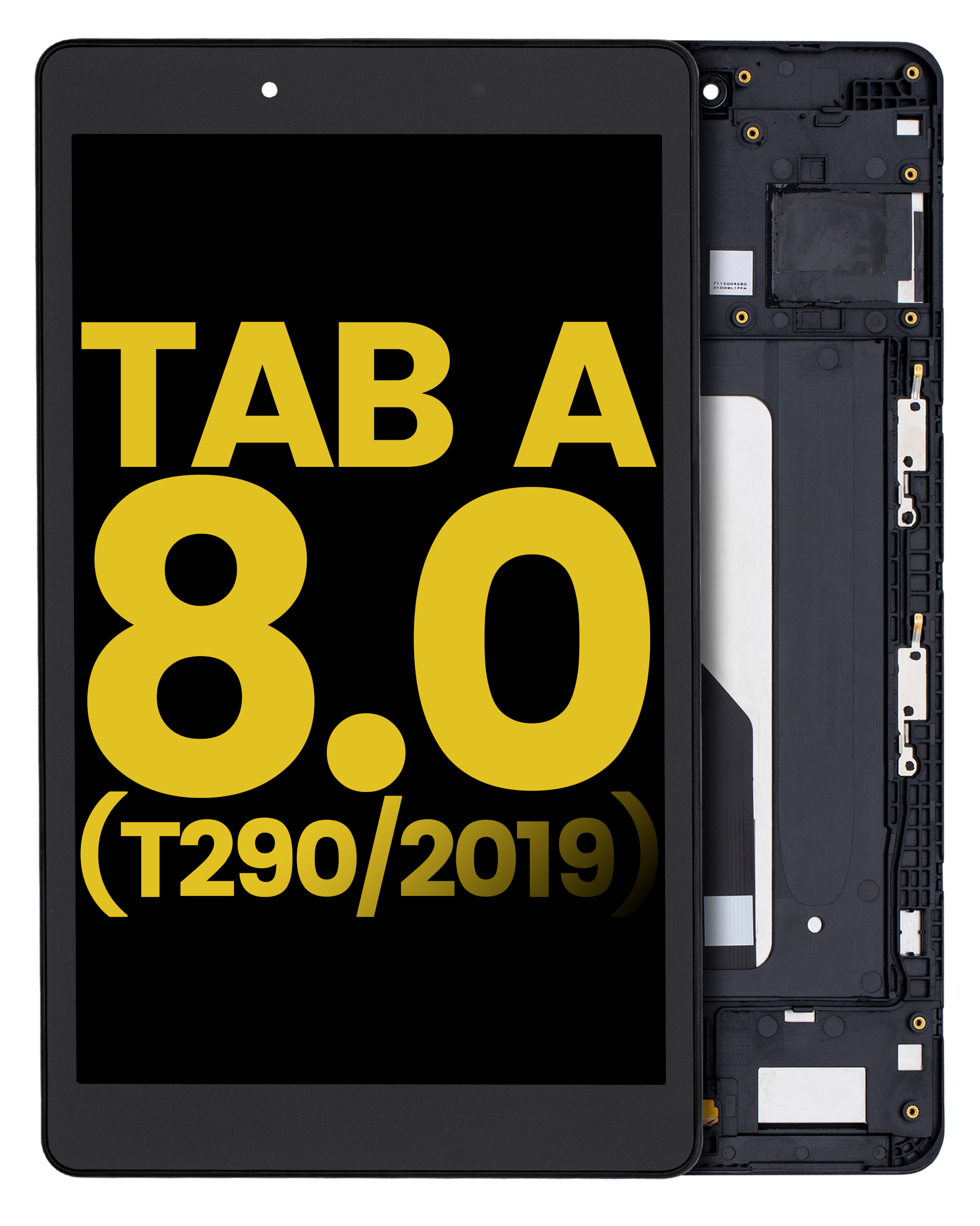 LCD Display mit Rahmen für Samsung Galaxy Tab A 8.0" (T290) (2019) (WiFi Version) (professionell aufgearbeitet) (Black (Schwarz)) – Bild 2