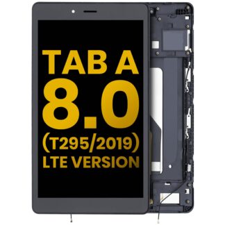 LCD Display mit Rahmen für Samsung Galaxy Tab A 8.0" (T295) (2019) (LTE Version) (professionell aufgearbeitet) (Black (Schwarz))