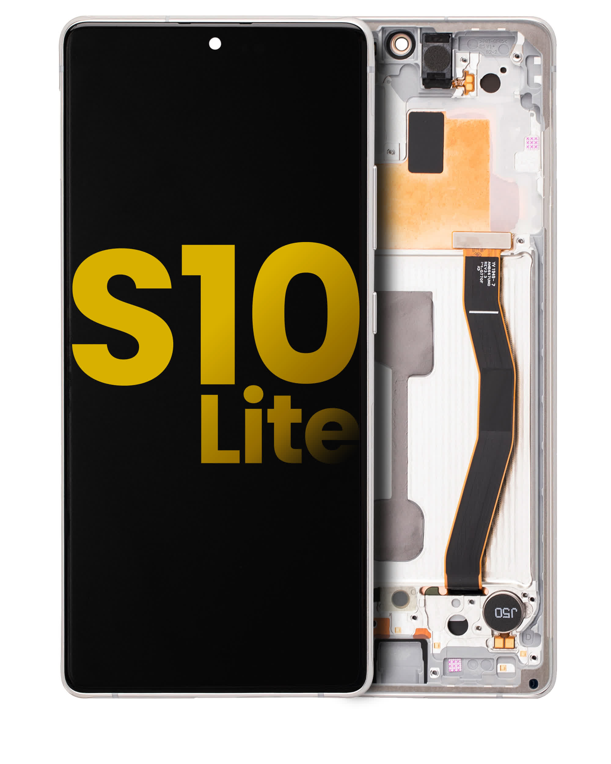 OLED Display mit Rahmen für Samsung Galaxy S10 Lite (professionell aufgearbeitet) (Prism White)